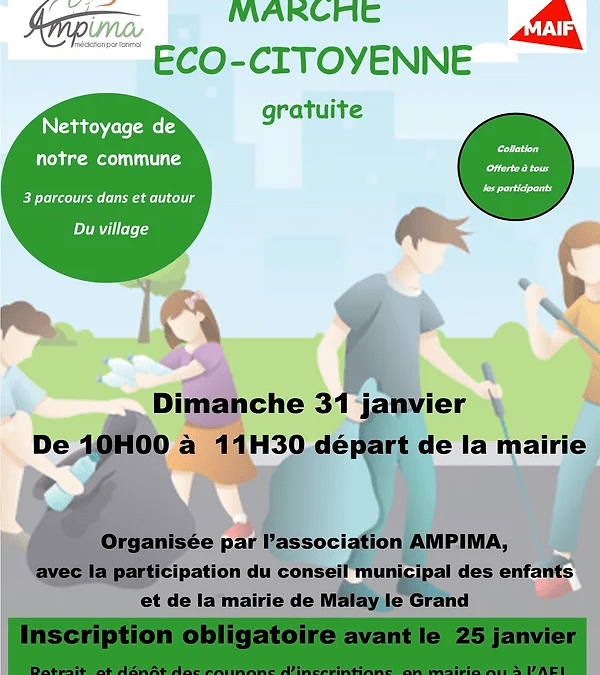 Marche Eco-Citoyenne gratuite ouverte à tous les habitants de la commune